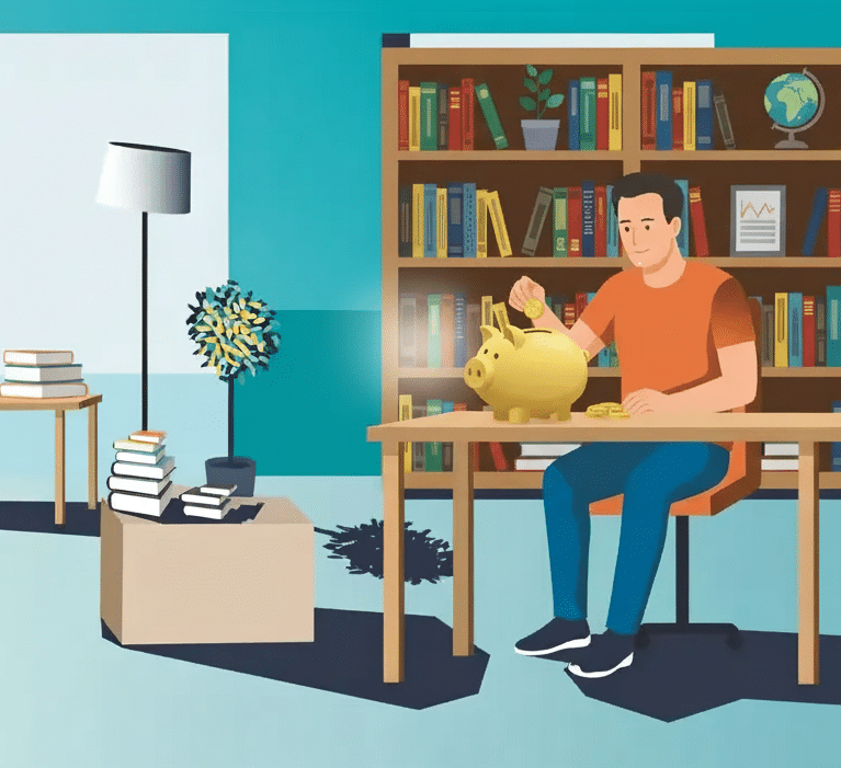 Image d'un homme assis à un bureau